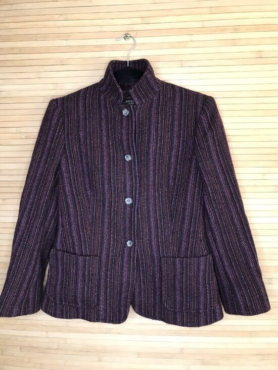 Max Mara Jackets & Blazers - MAX MARA Weekend purple textured wool blend blazer jacket sz 4